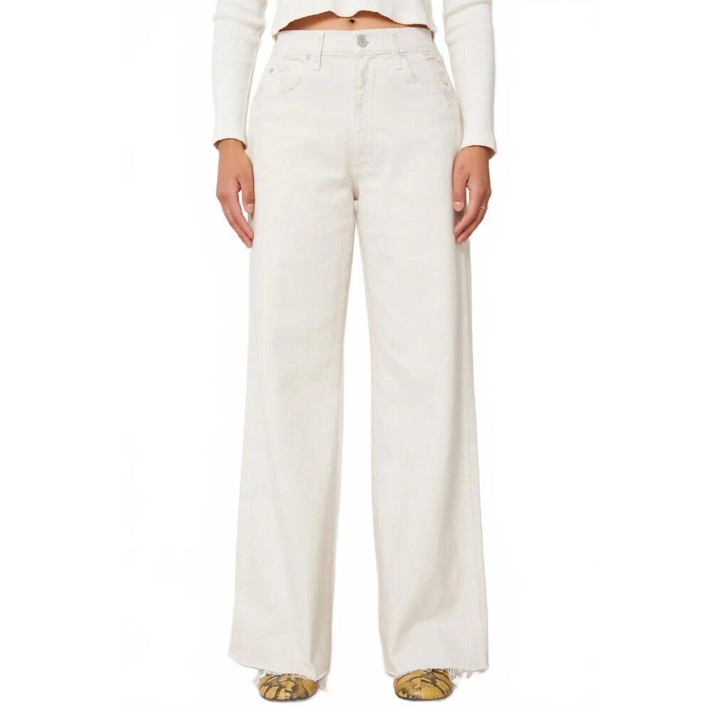 NEW AMO frida wide leg denim jean in white oak